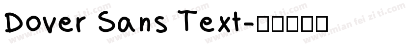 Dover Sans Text字体转换